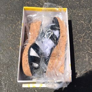 Yellow Box Black Sandals